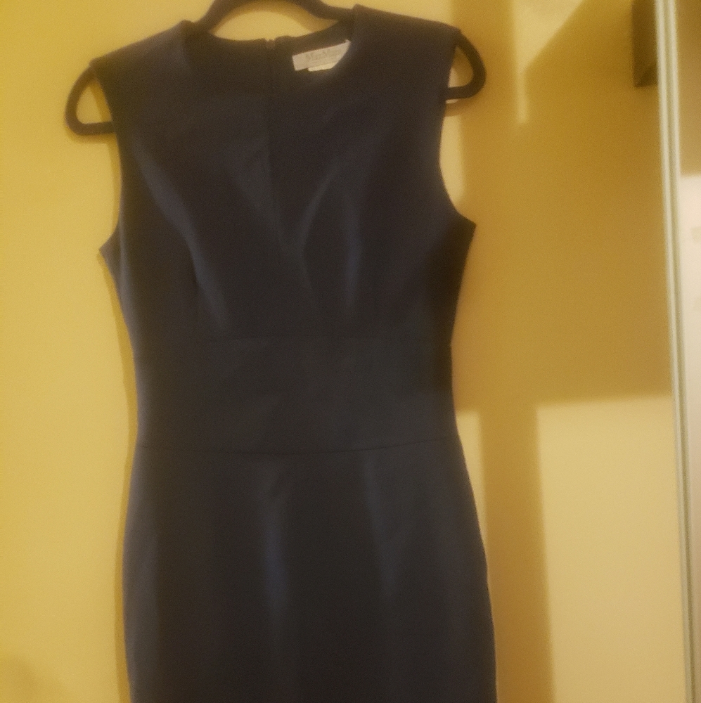 Max Mara size 6 dark blue sleeves dress